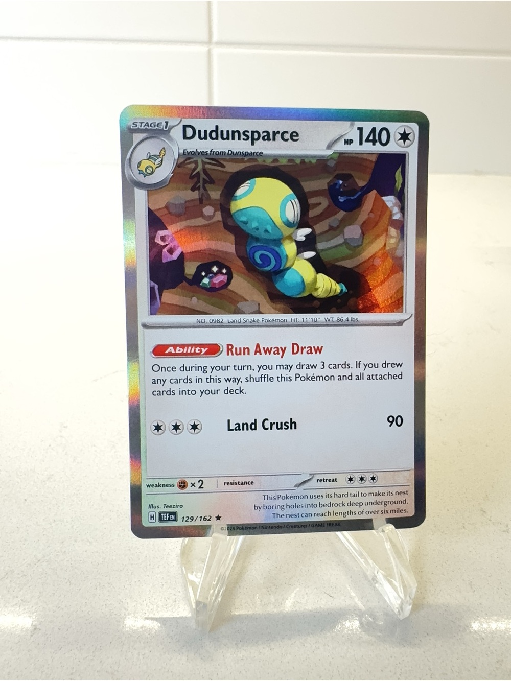 Pokemon TCG Card - Dudunsparce #129 Pokemon Temporal Forces
